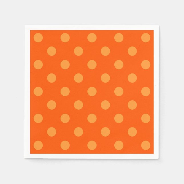 Guardanapo De Papel Laranja No Design de Padrão Laranja Profundo Da Bo (Frente)