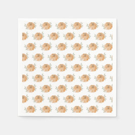 Guardanapo De Papel Laranja Pequeno Pumpkin Padrão de outono Chá de fr