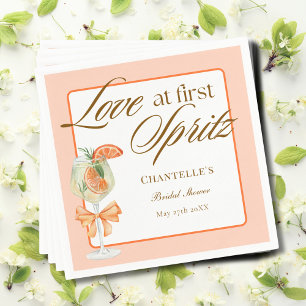 Guardanapo De Papel Laranja Simple Love At First Spritz Chá de Noiva