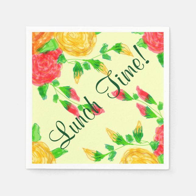 Guardanapo De Papel Laranja Vermelho e Amarelo (Frente)