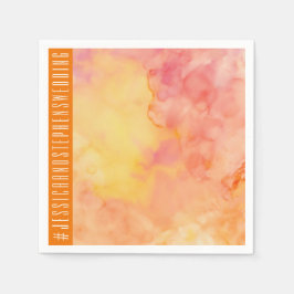 Guardanapo De Papel Laranjas de Flores Frescas de Napkin Padrão de Cas