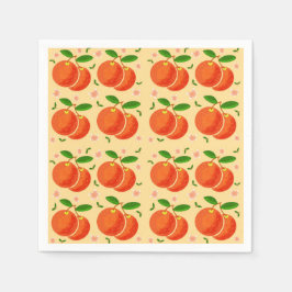 Guardanapo De Papel Laranjas e flores