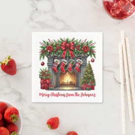 Guardanapo De Papel Lareira de Natal