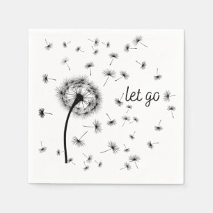 Guardanapo De Papel Larga, semente de dandelion fluindo no vento