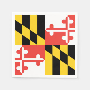 Guardanapo De Papel Large Maryland Flag Napkins