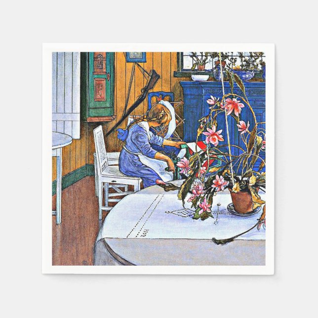 Guardanapo De Papel Larsson: Interior com um Cactus (Frente)