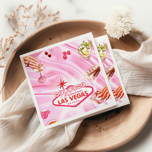Guardanapo De Papel Las Vegas Poker Girls Night Out (Criador carregado)