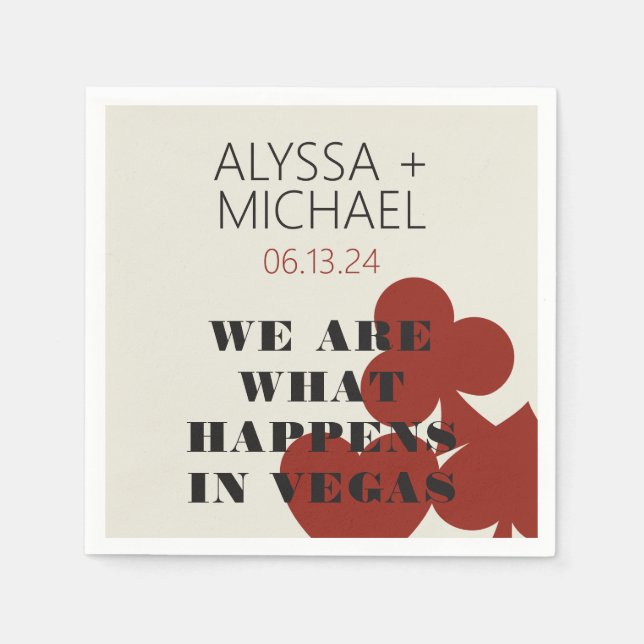 Guardanapo De Papel Las Vegas Somos O Que Acontece Com O Cocktail De C (Frente)