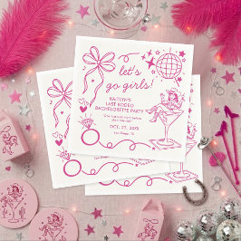 Guardanapo De Papel Last Rodeo Disco Cowgirl Bachelorette Party