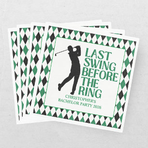 Guardanapo De Papel Last Swing Golf Country Club Bacharel Negro Verde