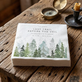 Guardanapo De Papel Last Trail Pine Forest Camping Bachelorette Party