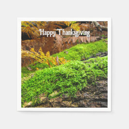 Guardanapo De Papel Latido em árvore no outono Moss - Ação de Graças P