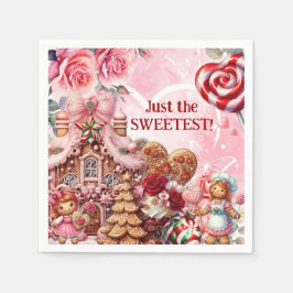 Guardanapo De Papel Lattice e Namorados de rendas — Pão de gengibre Na