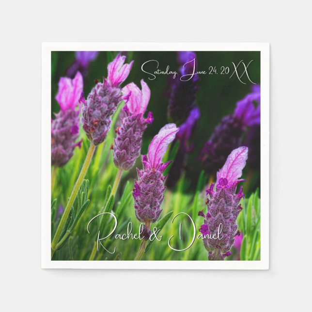 Guardanapo De Papel Lavanda, Amor e Devoção, Casamento (Frente)