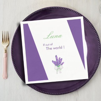 Guardanapo De Papel Lavanda Chá de fraldas Roxo