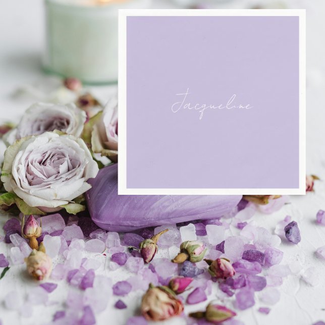 Guardanapo De Papel Lavanda Cocktail de Banho com Rótulo Personalizado (Criador carregado)