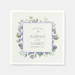 Guardanapo De Papel Lavanda Com Eucalyptus Greenery Weding Paper