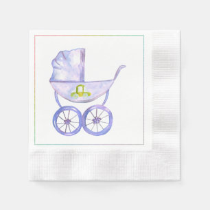 Guardanapo De Papel Lavanda de pastel Carruagem de bebês Nápoles