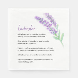 Guardanapo De Papel Lavanda de Texto Personalizado Óleos Essenciais de