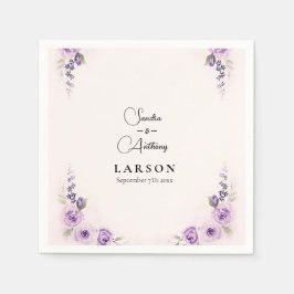 Guardanapo De Papel Lavanda e Casamento Rosa de Blush Napkins