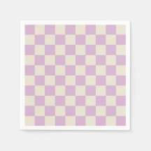 Lavanda e quadro de verificação branco desligado