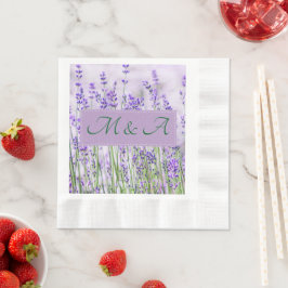 Guardanapo De Papel Lavanda Fields Casou Almoço Cozinhado Napkins
