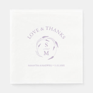 Guardanapo De Papel Lavanda Monogrammed Napkins