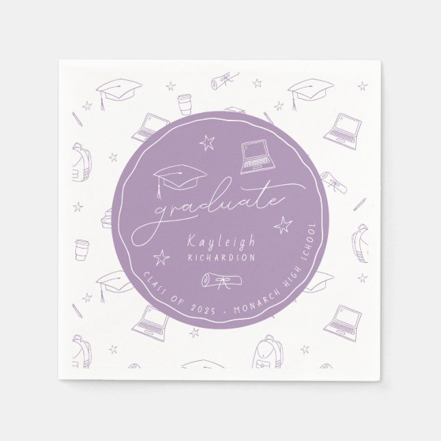 Guardanapo De Papel Lavanda personalizada Napkins (Frente)