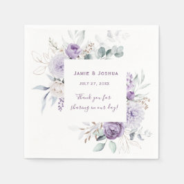 Guardanapo De Papel Lavanda Roxo Púrpura Rosa Branca Casamento Napkin