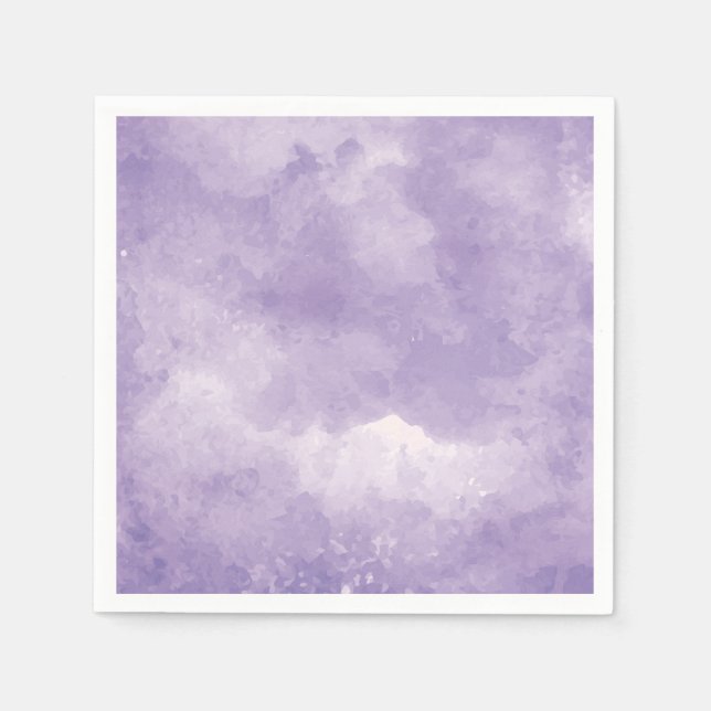 Guardanapo De Papel Lavanda Watercolor Mesa de Casamento Napkins (Frente)
