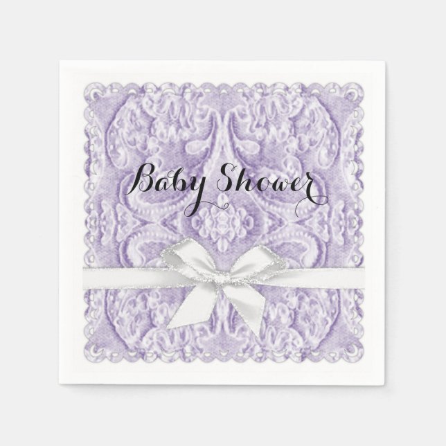 Guardanapo De Papel Lave do Lavernder com Faixa de Opções (Frente)