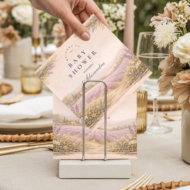 Guardanapo De Papel Lavender Field Countryside Baby Shower (Criador carregado)