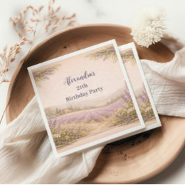 Guardanapo De Papel Lavender Field Garden Birthday