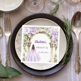 Guardanapo De Papel Lavender florals arch dress Sweet 16