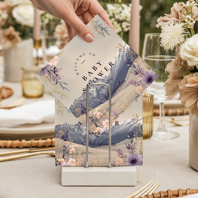 Guardanapo De Papel Lavender Meadow Peaks Baby Shower (Criador carregado)