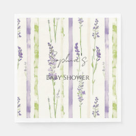 Guardanapo De Papel Lavender Stripes Floral  