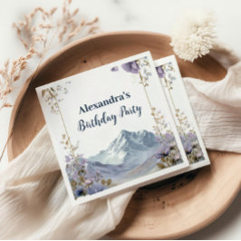 Guardanapo De Papel Lavender Wildflower Mountain Birthday