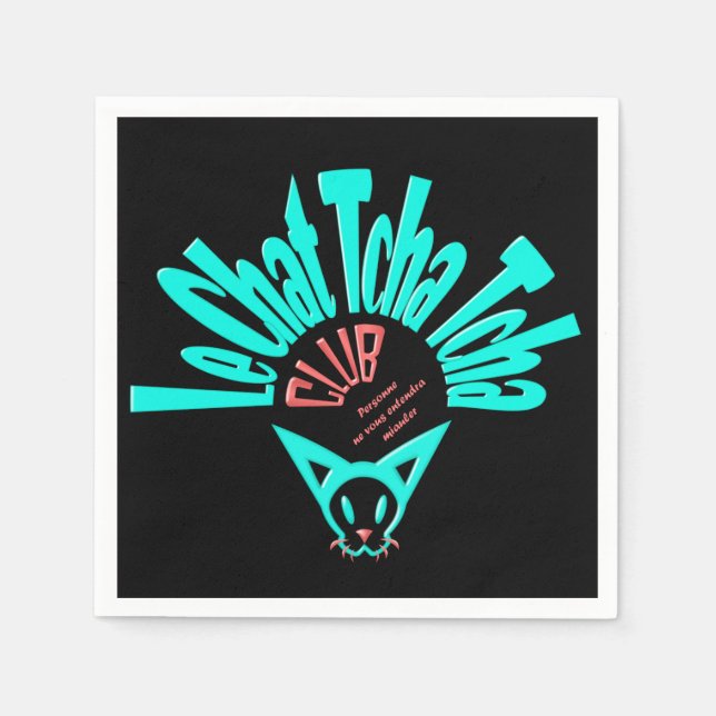 Guardanapo De Papel Le club Chat Tcha Tcha (Frente)