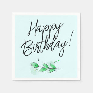 Guardanapo De Papel Leaf Botanic Birthday