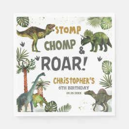 Guardanapo De Papel Legal Festa de aniversário dos Dinossauros Jurássi