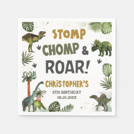 Guardanapo De Papel Legal Festa de aniversário dos Dinossauros Jurássi