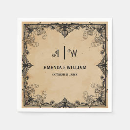 Guardanapo De Papel legal horror vintage Casamento clássico gótico Nap