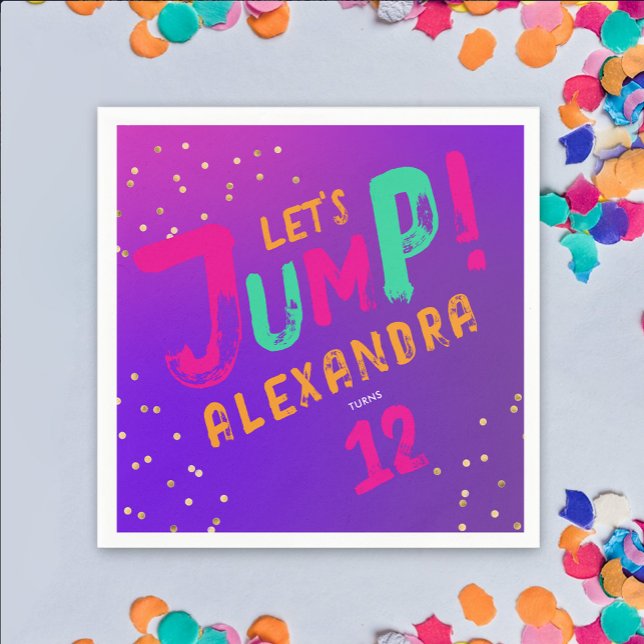 Guardanapo De Papel Legal Menina Roxa, Pia, Festa de Salto (Criador carregado)