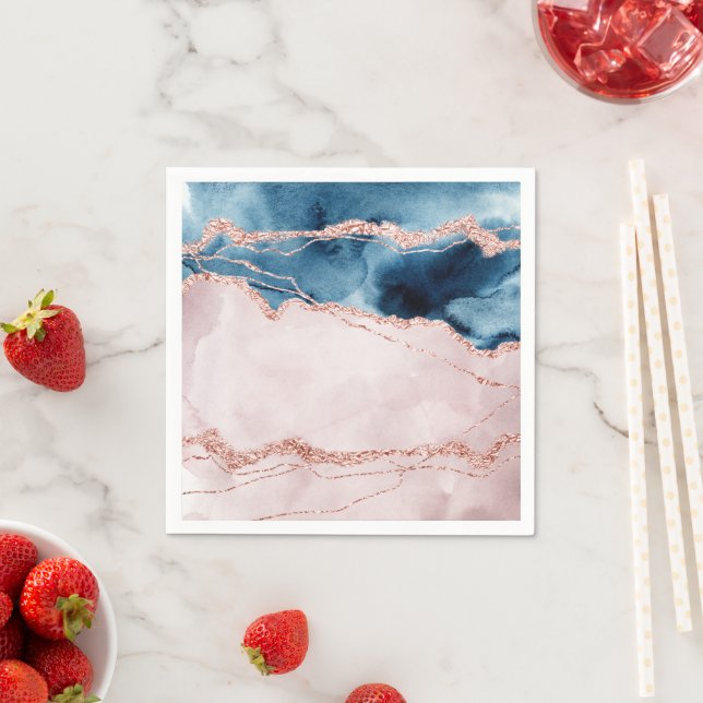 Guardanapo De Papel Legenda Mística | Azul lacrimogêneo e agato Dourad (Insitu)