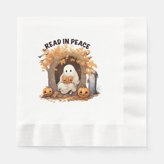 Guardanapo De Papel Leia em Paz Boo Ghost (Frente)