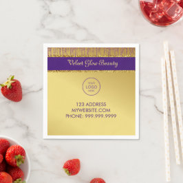 Guardanapo De Papel Leitura Dourada Moderna de Script de Assinatura Ho