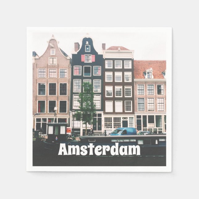 Guardanapo De Papel Lembrança de Viagem Amsterdã (Frente)