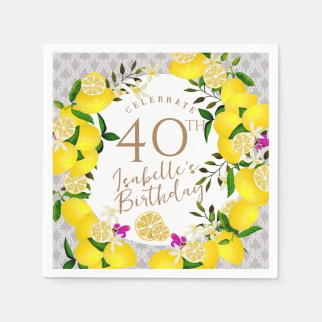 Guardanapo De Papel Lemon Birthday (Frente)