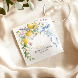 Guardanapo De Papel Lemon Bridal Shower Party Napkins 