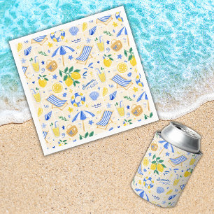 Guardanapo De Papel Lemon Cute Verão Náutico 